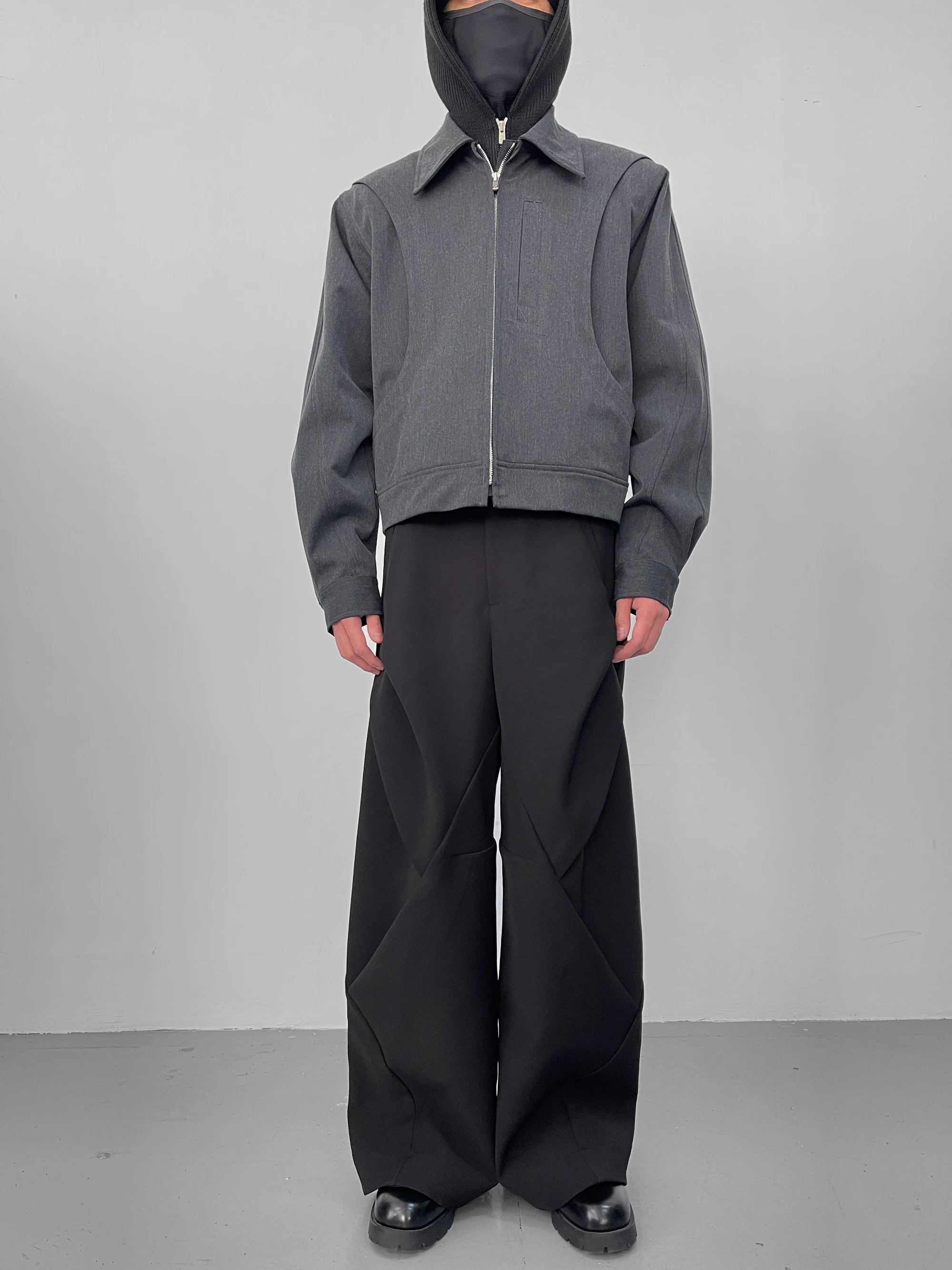 BAOVICTO Pleated wide pants 変形ワイドスラックス BAOVICTO Pleated Wide-leg Pants 変形ワイドパンツ - メルカリ