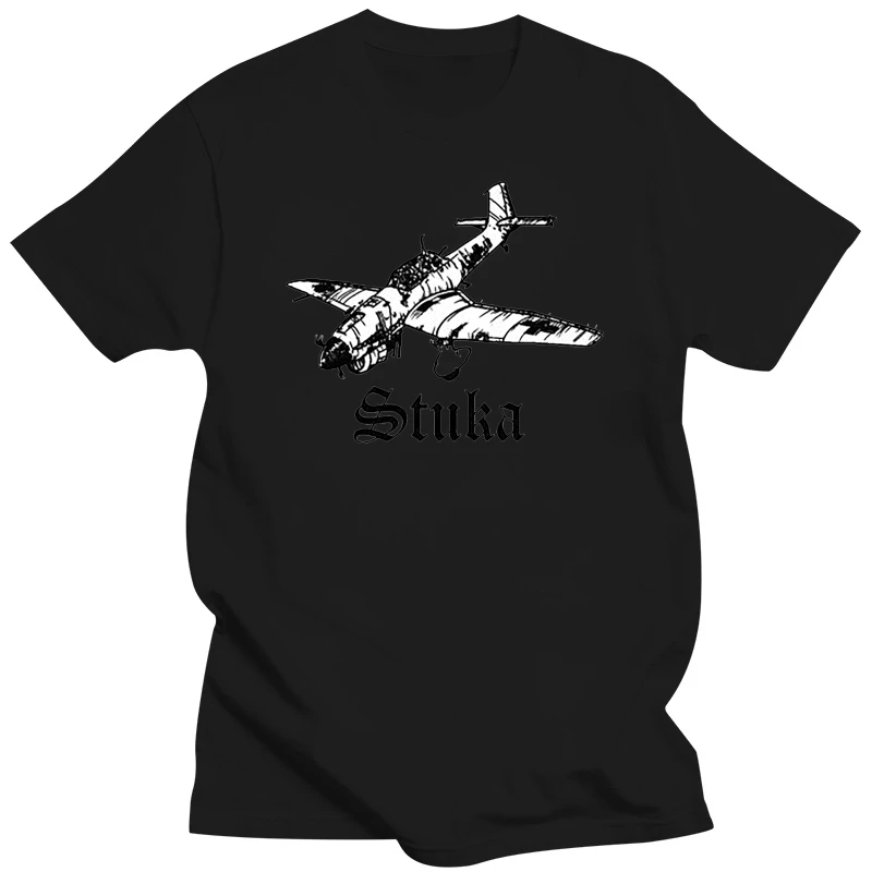 2019 Uomini Cool Tee Shirt Stuka Ju 87 Sturzkampfbomber Luftwaffe Ostfront Wh Flugzeug-T Shirt T-Shirt Estiva