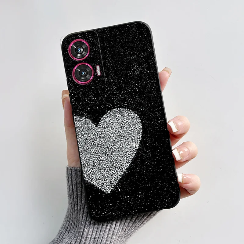 Silicone TPU Fashion Love Heart Cartoon Shockproof Phone Case for Motorola Edge 50 Fusion