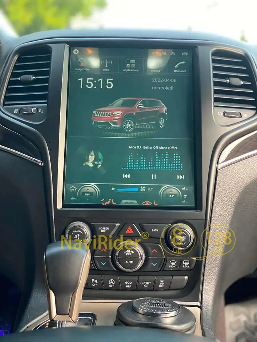 For Jeep Grand Cherokee 2017 2 Din Car Multimedia Stereo Radio Android 14 Screen