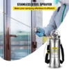 VEVOR 4-12L Hand Powered Sprayer Stainless Steel Watering Spraying Sprinkling Atomizer Pump Home Ground Garden Cleaning Sprayer 2
