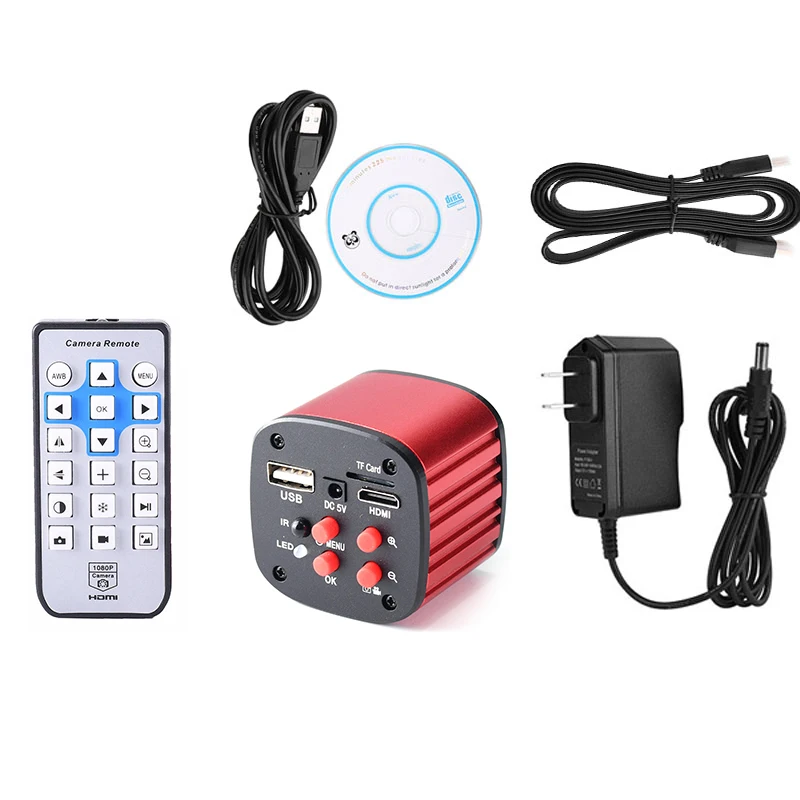 Hayear 현미경 카메라 16MP 2K HDMI USB 산업용 카메라 + 0.5X 접안렌즈 23.2mm 마운팅 및 30mm 30.5mm 어댑터 현미경용