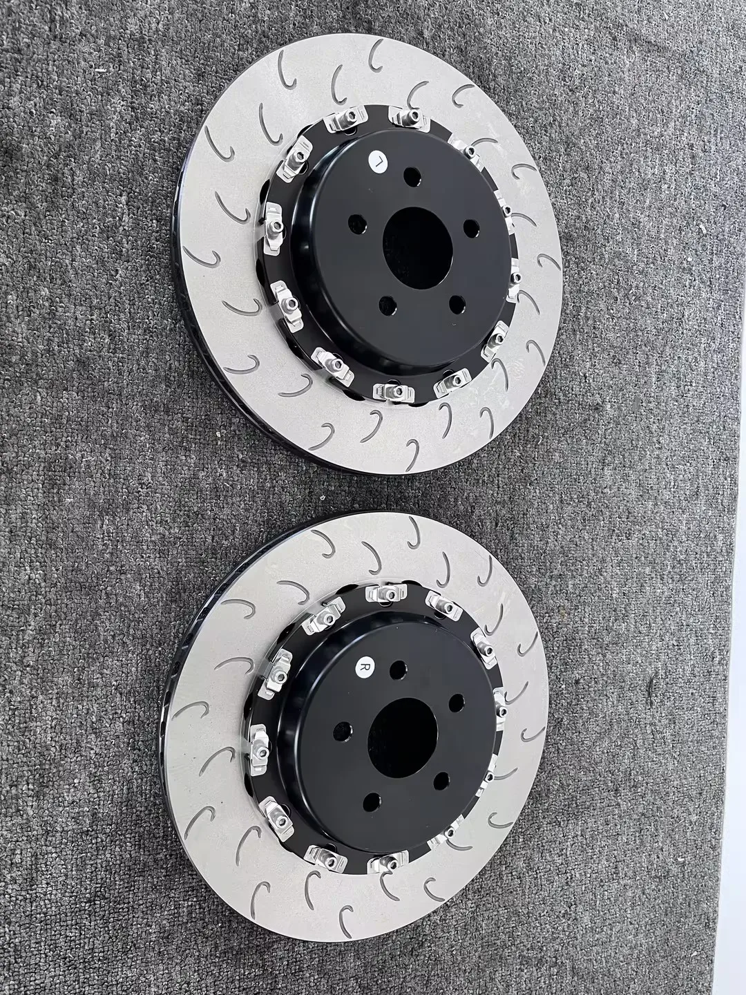 High carbon two-piece floating brake disc 390*36mm j-hook rotor racing for AMG C63 caliper Mercedes Benz
