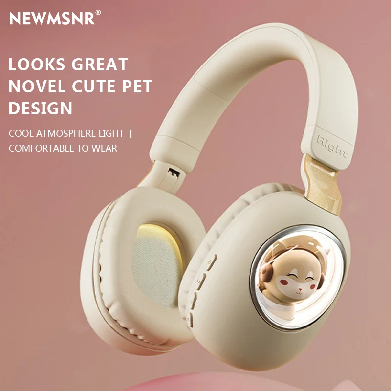 Christmas gifts) Cute Pet Wireless Bluetooth Headphones Gaming