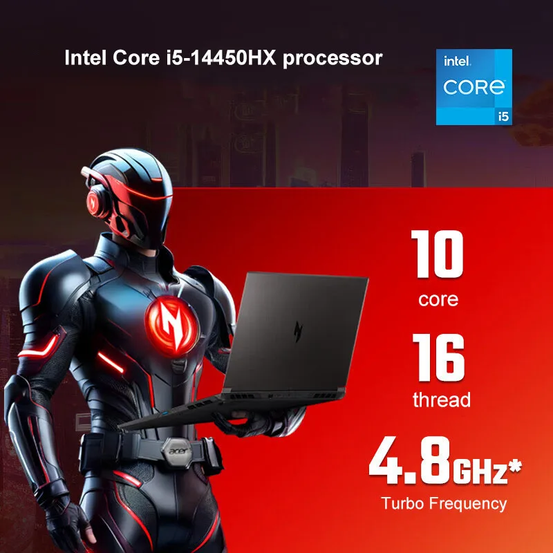 2024 Acer Nitro Gaming Laptop 16 Inch 2.5K 165Hz IPS Screen Netbook i5-14450HX 32GB 1TB RTX4060 Gaming Notebook Laptop Computer 3