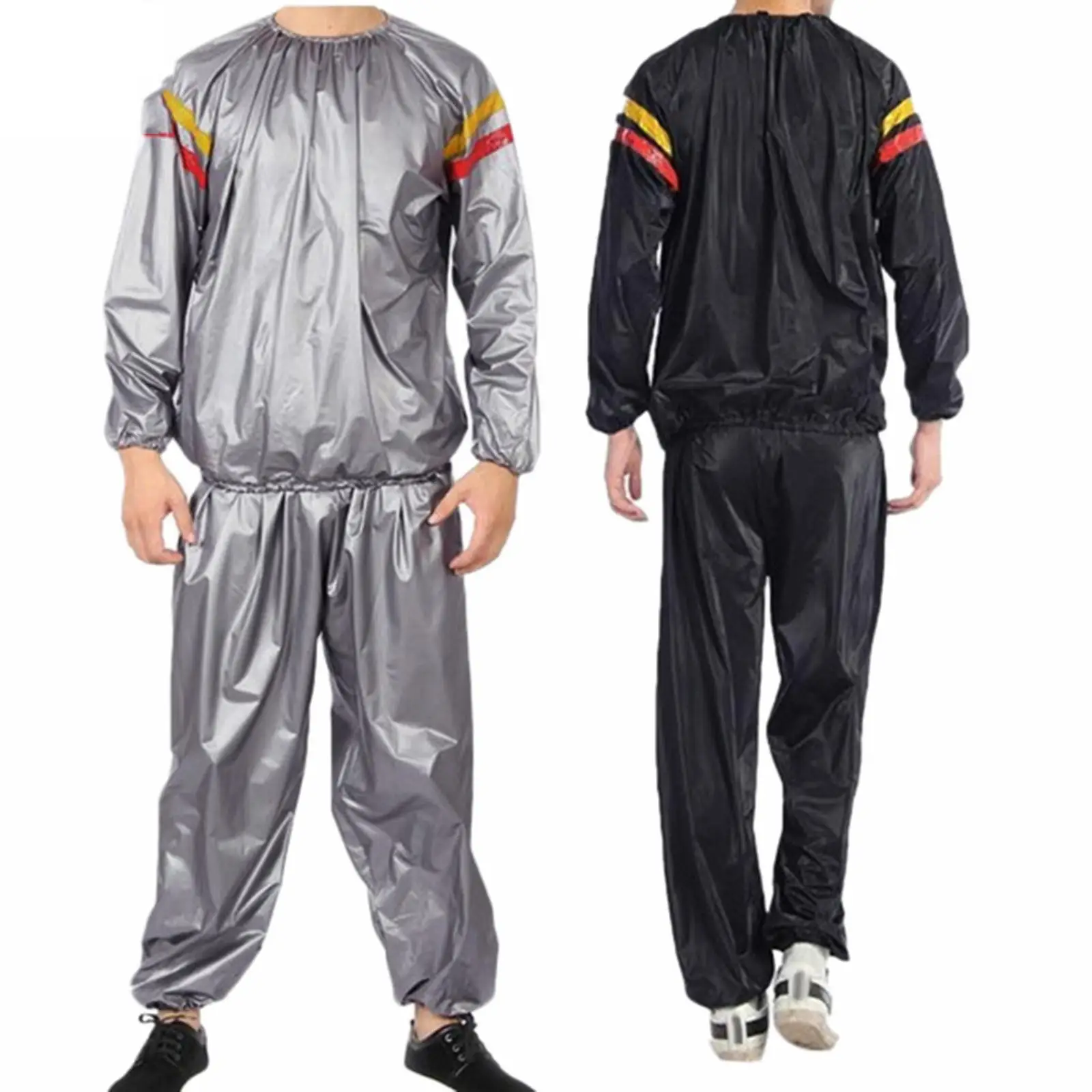 Fitness Sauna Suit Women Men Quick Sweat Sweat Suit Sport Full Body Sauna Jacket Pants for Exercise S to 3XL