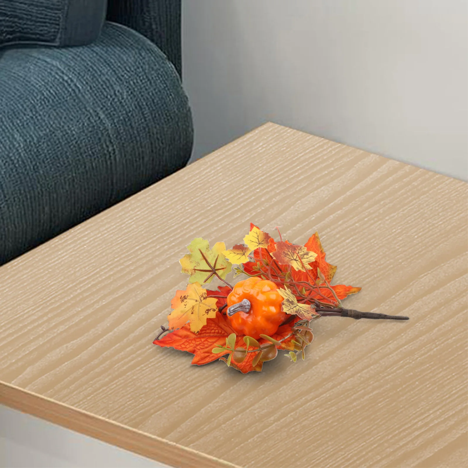 1PC Künstliche Blätter Zweig Gefälschte Herbst Blätter Stiele Pflanzen Outdoor Home Decor Halloween Thanksgiving Dekorationen – Detail 6