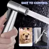 304 Stainless Steel Spray Gun Shower Handheld Bidet Sprayer Set Handheld Toilet Bidet Faucet Sprayer Shower Nozzle Self Cleaning 5