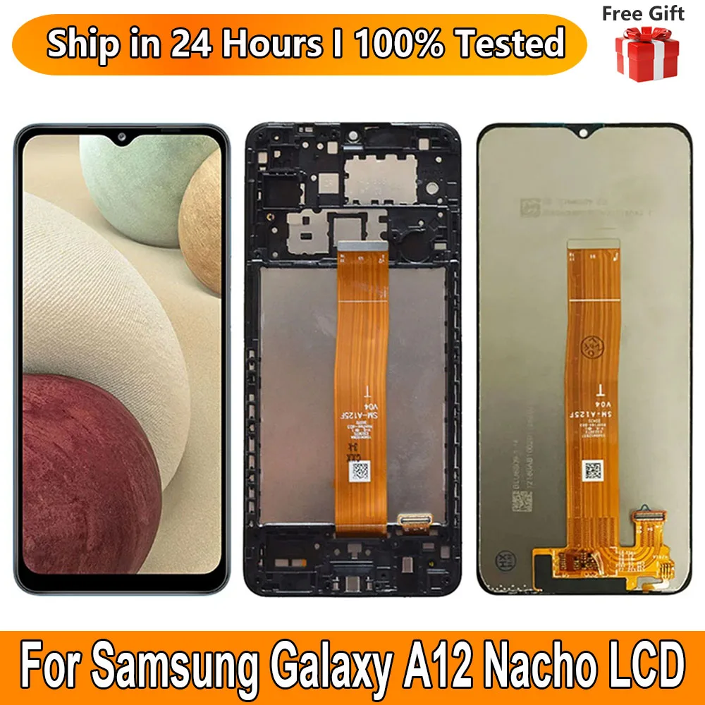 6.5 "Nuovo Per Samsung Galaxy A12 Nacho Display Lcd Sensore Touch Screen Digitziter Assembly Sostituire Per Samsung A12 Nacho A127