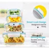 Kitchen Food Containers with Lid Glass Sealed Rectangular Borosilic Box Refrigerator Storage Box Microwave-heated Lunch Boxes 3
