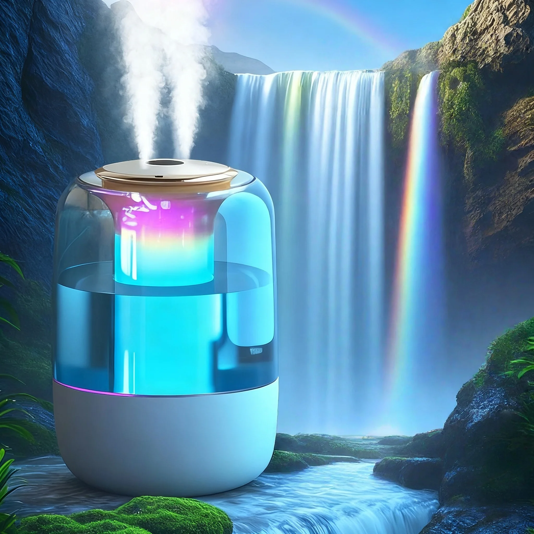 Double spray humidifier, ambient light, silent fog, intelligent sensor for real-time monitoring and humidity adjustment 1