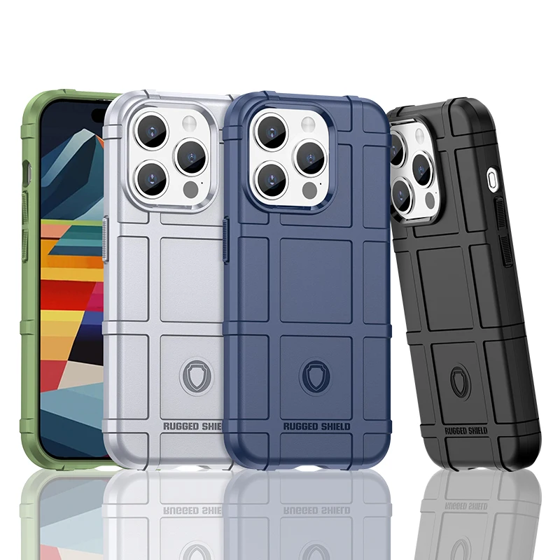For Apple iPhone 15 Pro Max 14 13 12 11 Rugged Shield Bumper Case