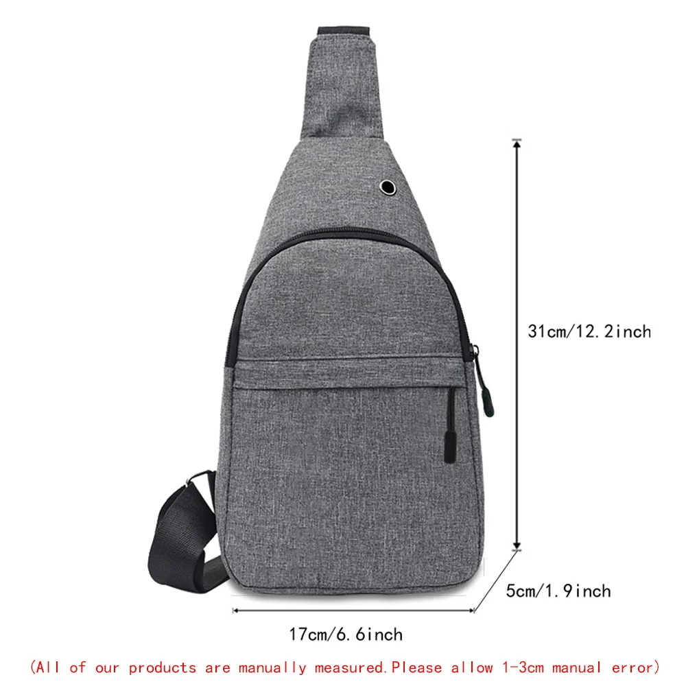 Men\'s Shoulder Bag Canvas Sport Crossbody Trend Outdoor Chest Bag for Men Daily Picnic Travel Package Mobile Phone Chest Bag
