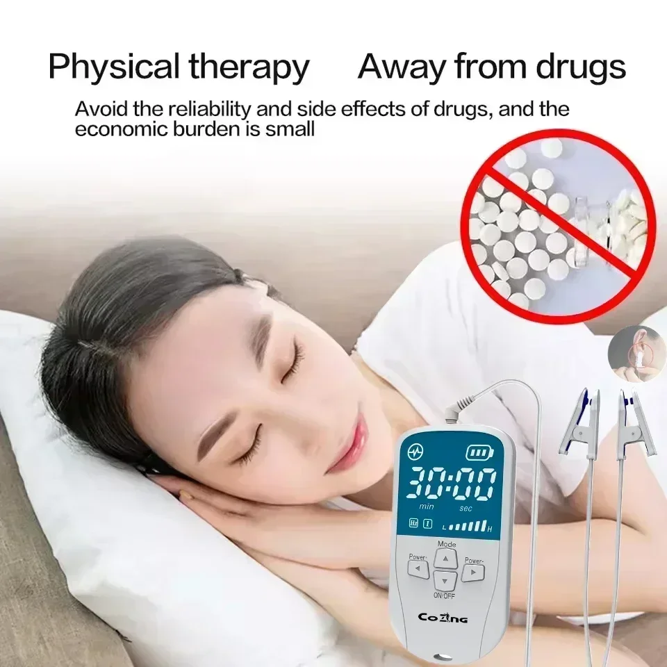 Anxiety relief VNS brain stimulator Non-Drug Deep Sleep Stimulator, Adjustable Intensity for Home Use
