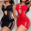 Sexy Women Bodycon Mini Dress Fishnet See Through  Nightwear Clubwear 6