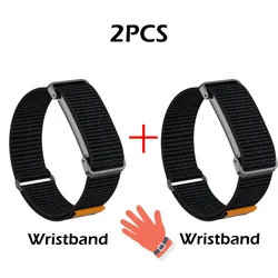 Versatile Wristband & Armband Set with Integrated Metal Frame and Breathable Nylon Strap - Google Fitbit Air (2PCS - 1)