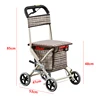 mini shopping cart of the elderly climbs Walking Stick  fold move  tools pushed lightly the elderly four-wheeled vehicle 2