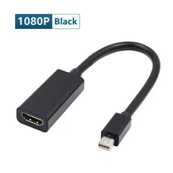 Ultra HD Mini DisplayPort to HDMI Adapter Cable - 4K/1080P Converter (1080P Black)