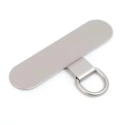 Premium Stainless Steel Mobile Phone Lanyard Anchor Pads (Silver)