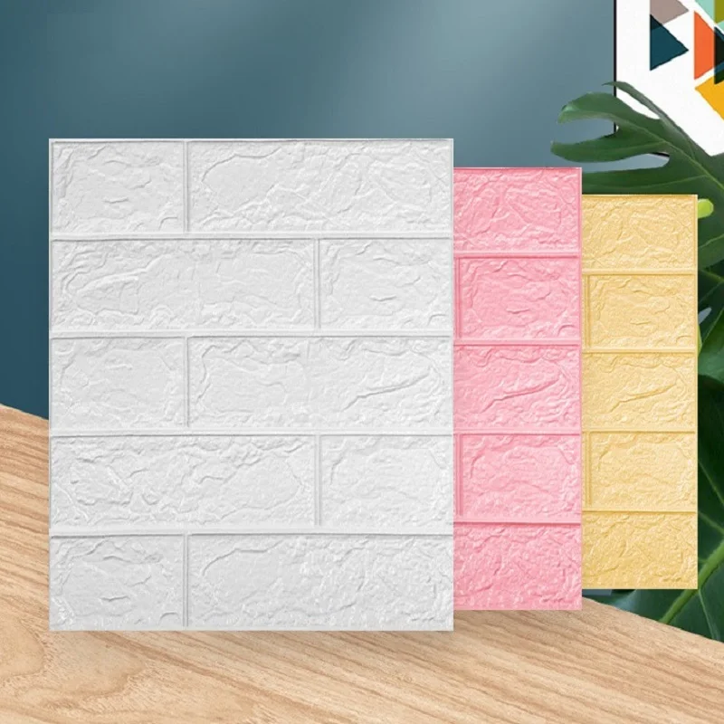 20pcs 3D Wallpaper Brick Pattern Wall Stickers for Living Room Bedroom TV Wall  Vinyl Decor Self Adhesive papel pintado de pared 3d wallpaper wall stickers self adhesive brick pattern 70 70cm living room bedroom decoration stickers tv background wall