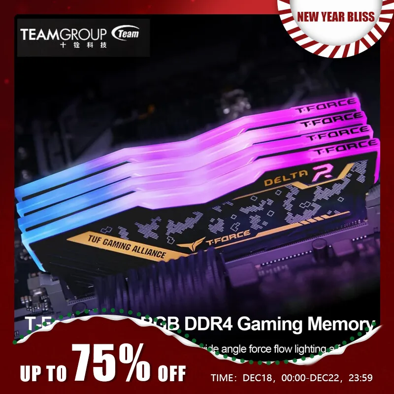 팀 그룹 T-포스 델타 RGB DDR4 16GB 8GB 3200MHz 3600MHz 데스크탑 메모리 모듈 램 팀 그룹 T-포스 델타 RGB DDR4 16GB 8GB 3200MHz 3600MHz 데스크탑 메모리 모듈 램