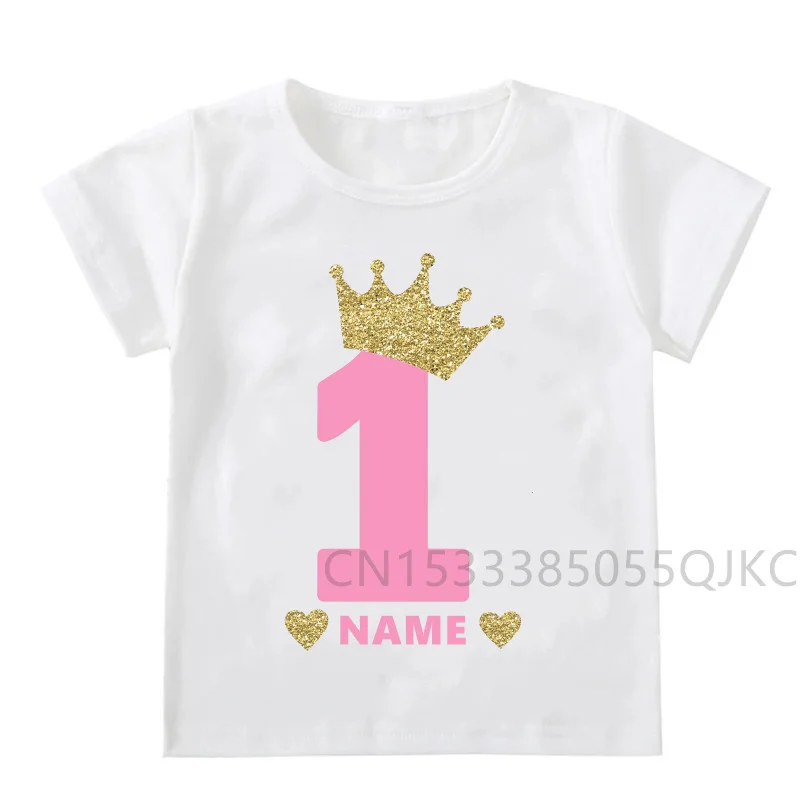 custom t shirts Baby Kids Crown Numbers T Shirts Custom Boys Girls Clothing Personalized Birthday Age Name Shirts Kids T-Shirts Baby Clothes roblox t shirt