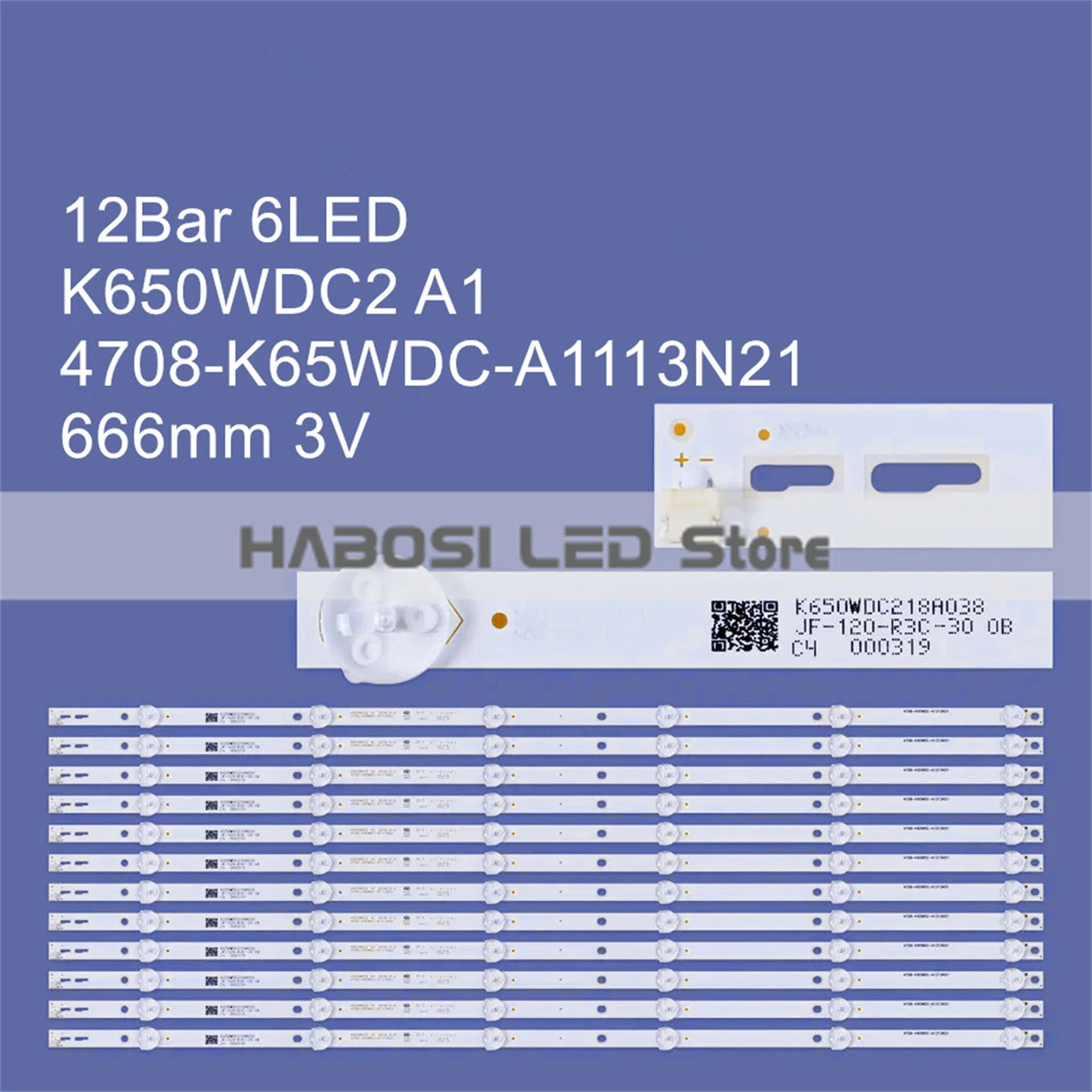 New 12pcs LED K650WDC2 A1 4708 K65WDC A1213K01 A1113N21 65PUF6023 T3 65PUF6263 T3 65U810 65U5080 65U5855EC AL65ASUHD 65LUA69K 2