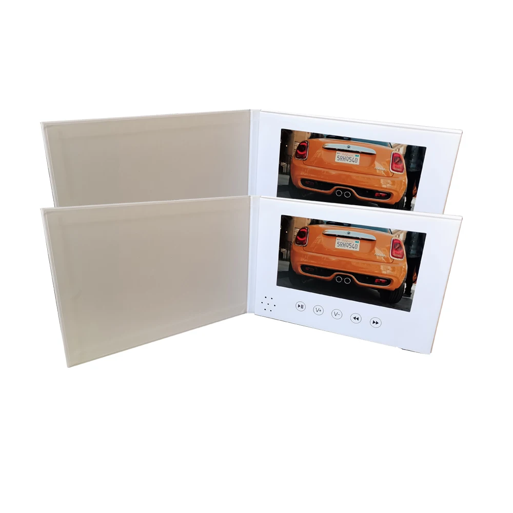 7' LCD Video Mailer Card Folder Book MP4 Player for Advertising Greeting Cards