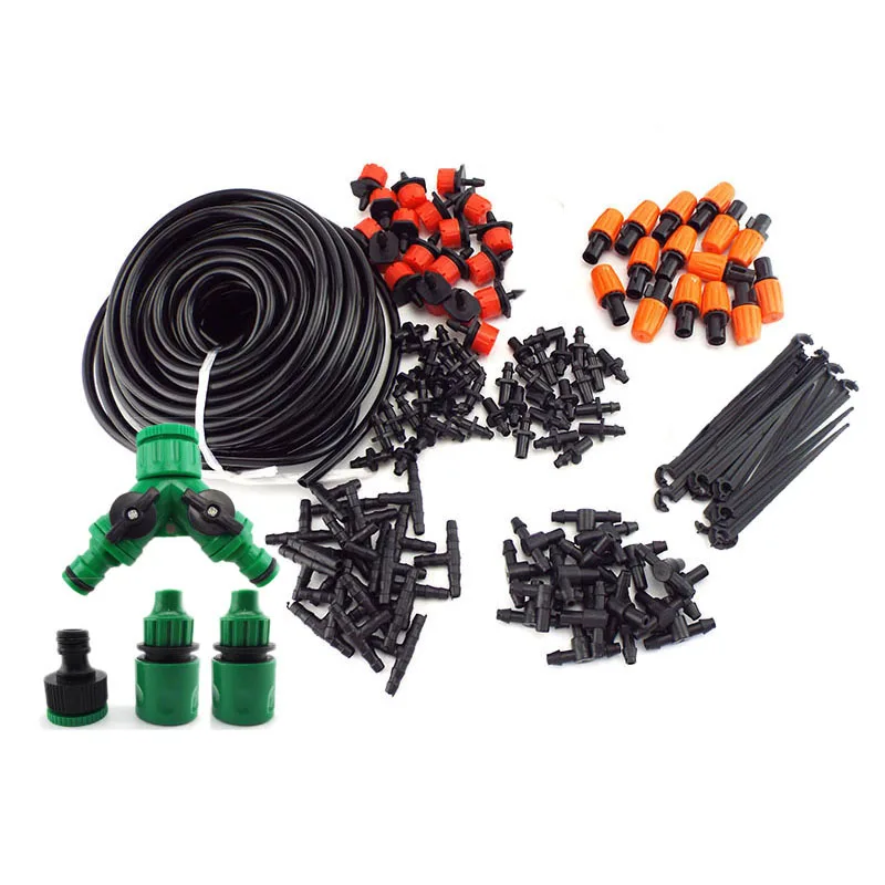 

10m-50m Adjustable Micro Drip Irrigation Set Watering System Plant Garden Water Sprinklers Automatic Watering Nozzle Kit