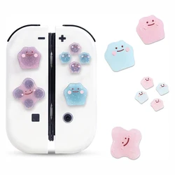 Cartoon Silicone Thumb Stick Grip Caps Set Compatible with Nintendo Switch OLED/Switch Joy-Con Joystick & D-Pad Protective Cover