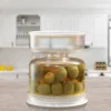 Hourglass Jar Pickle Can Wet and Dry Separator Food Storage Container Kitchen Fermentation Kit with Strainer Flip Airtight Lid 1