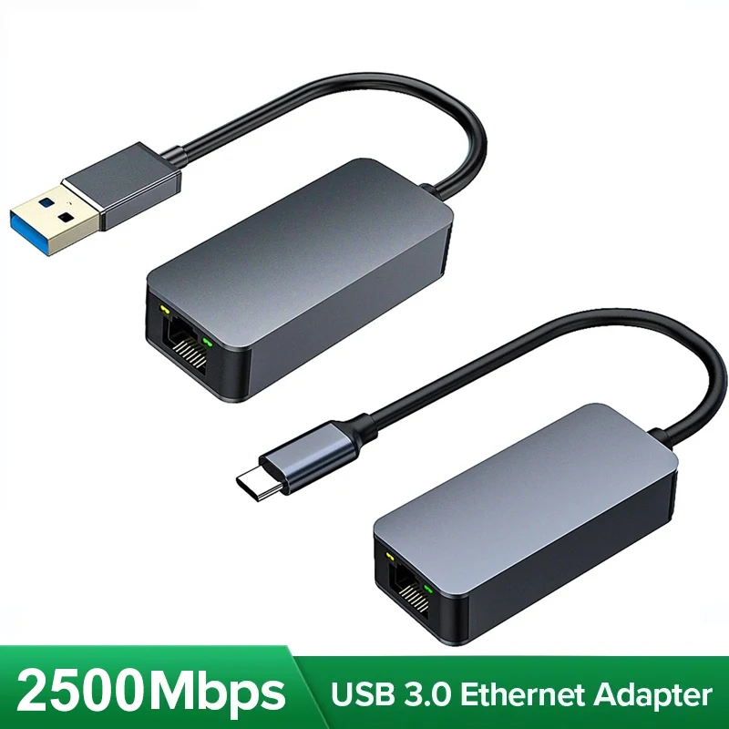 Adattatore Usb Ethernet Usb3.0 2500Mbps Usb C Tipo C Rj45 Scheda Di Rete Per Laptop Xiaomi Mi Box Switch Pc Hub Usb Accessori Per Pc
