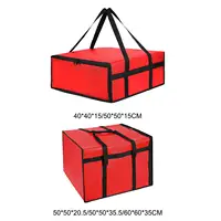 Pizza Carrier Insulated Bag Food Bag Sturdy with Dual Zippers for Pizzerias Multifunctional Reusable Grocery Shopping Bag 2