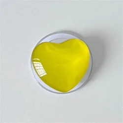 Korean Cute 3D Love Heart PopSockets Magsafe Grip and Magnetic Stand Holder (Yellow)