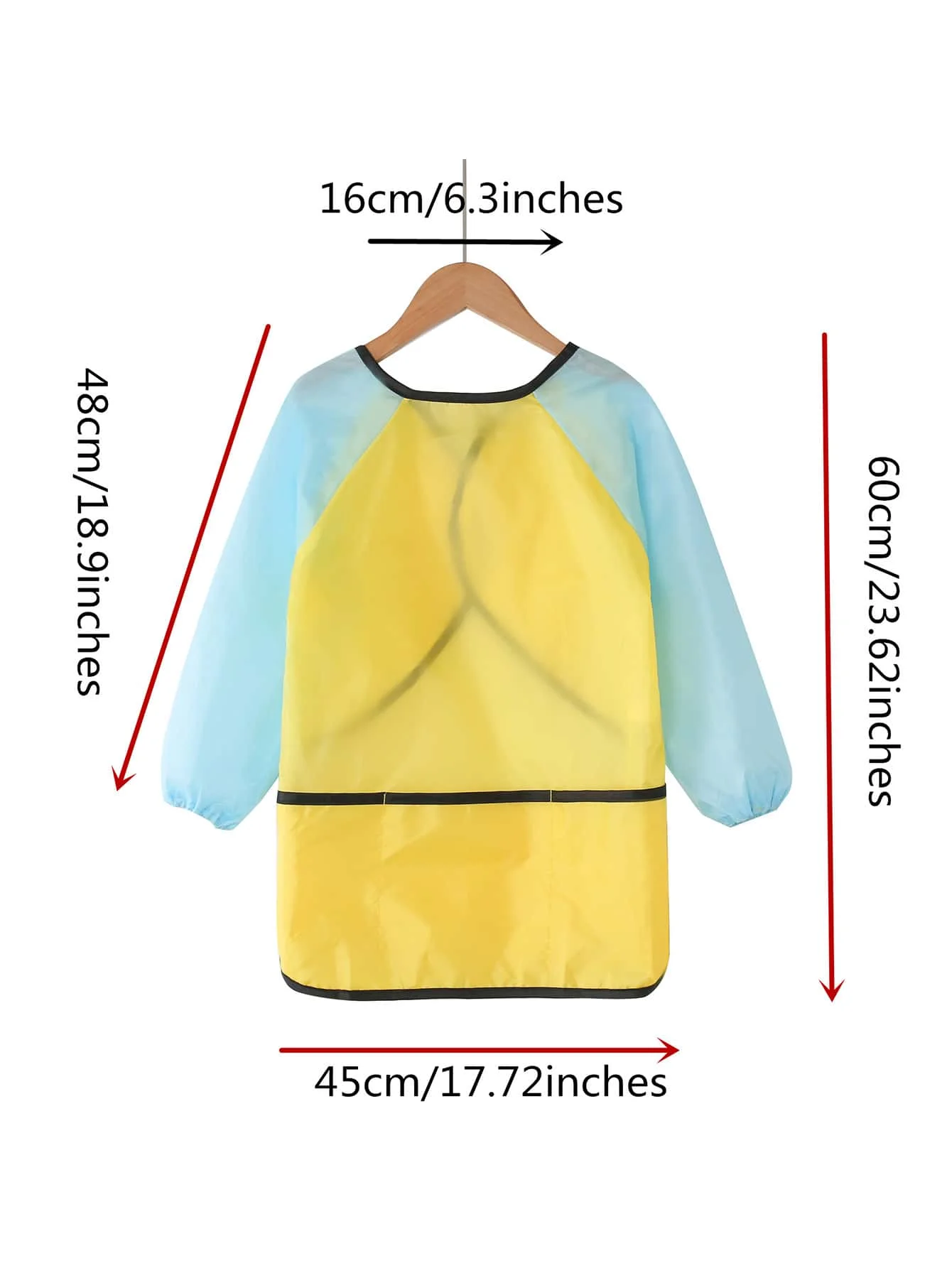 Bview Art Tablier de peinture imperméable pour enfants, blouse à manches longues