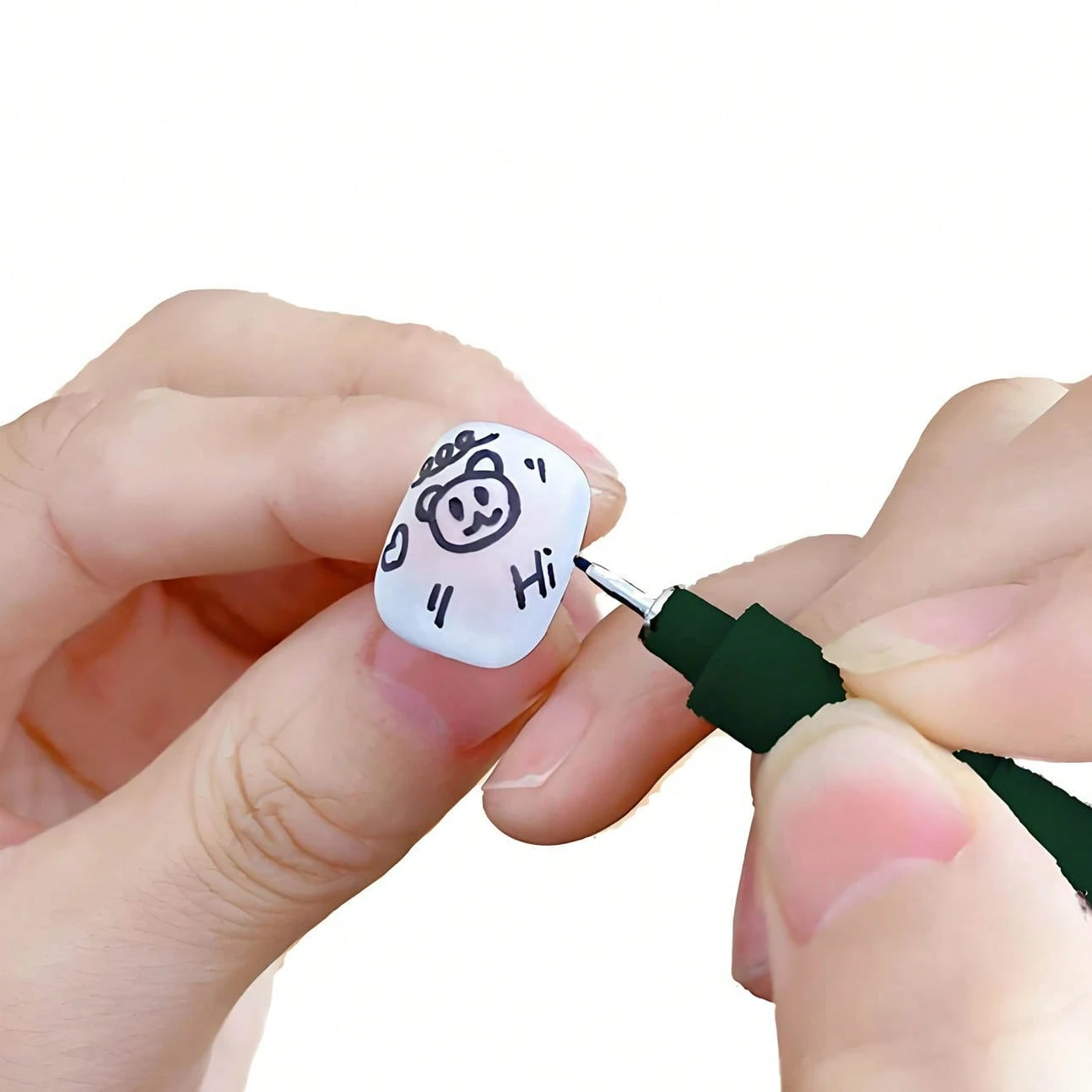 12pcs Nail Art Graffiti Pen Black Waterproof Painting Liner Brush 3D Abstract Lines Fine Details Flower Leaf Drawing Marker Pen 2
