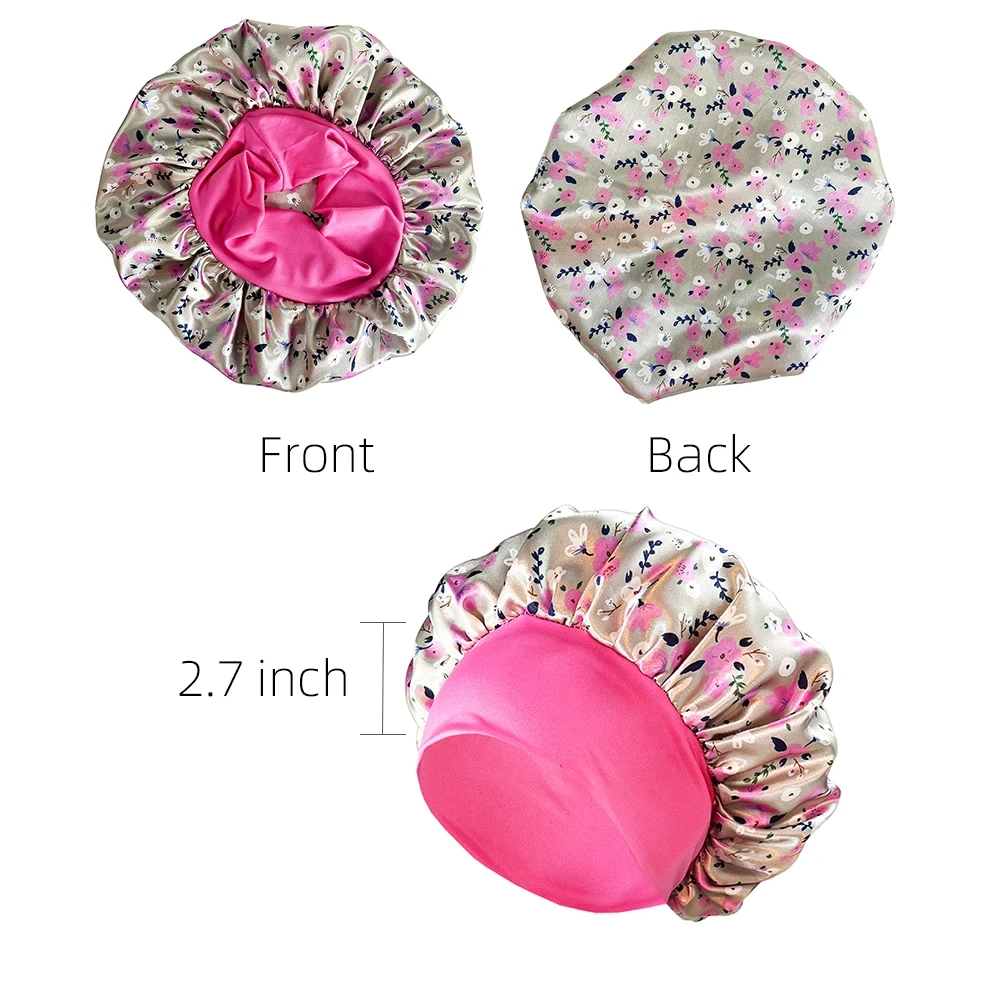 New Silk Sleeping Cap Night Hat Head Cover Bonnet Satin Cheveux Nuit For Curly Hair Care Women Beauty Maintenance Designer 4
