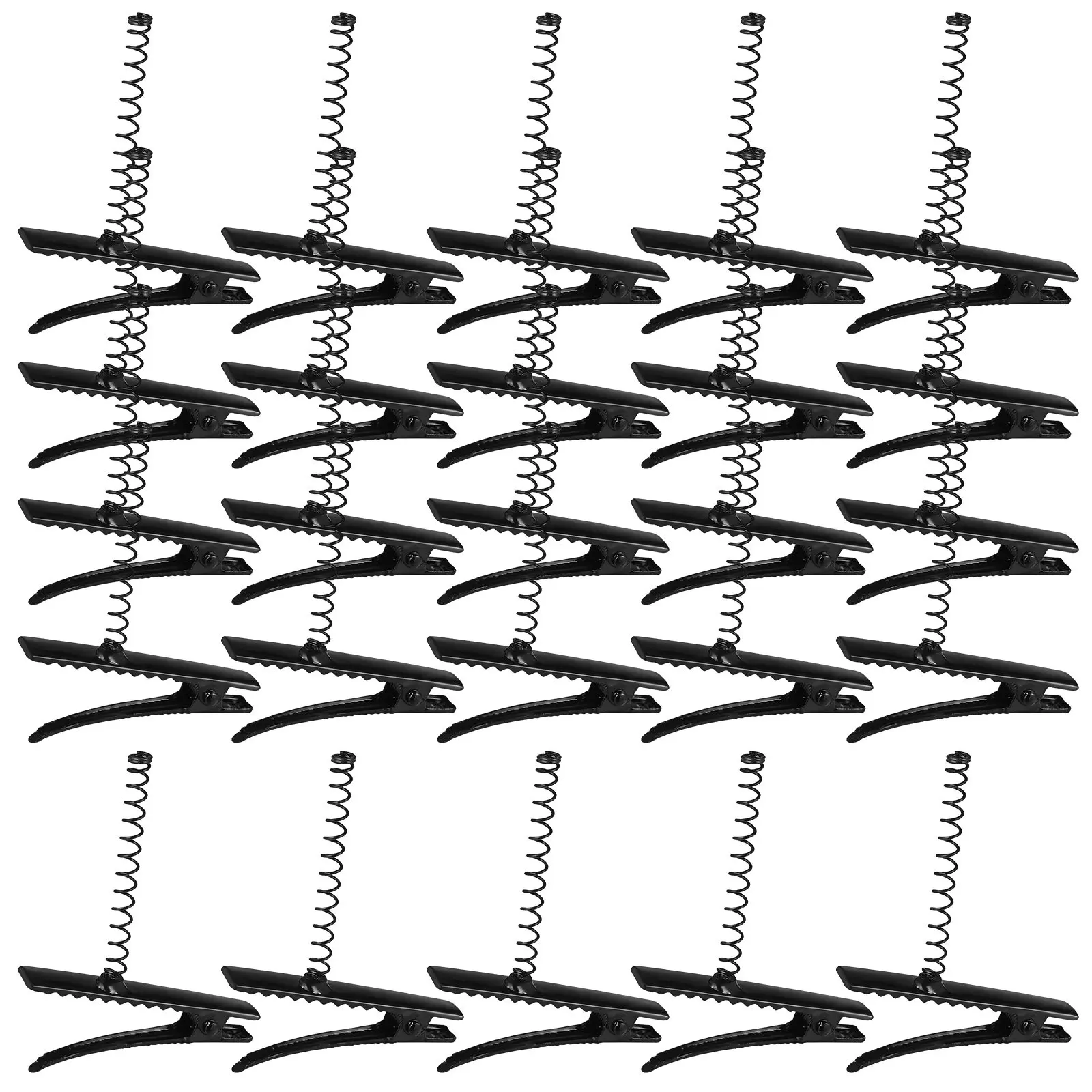 100Pcs 어린이를위한 스프링이있는 금속 오리 빌 헤어 클립 소녀 DIY 헤어 액세서리 공예 파티 웨딩 홀리데이 스타일링