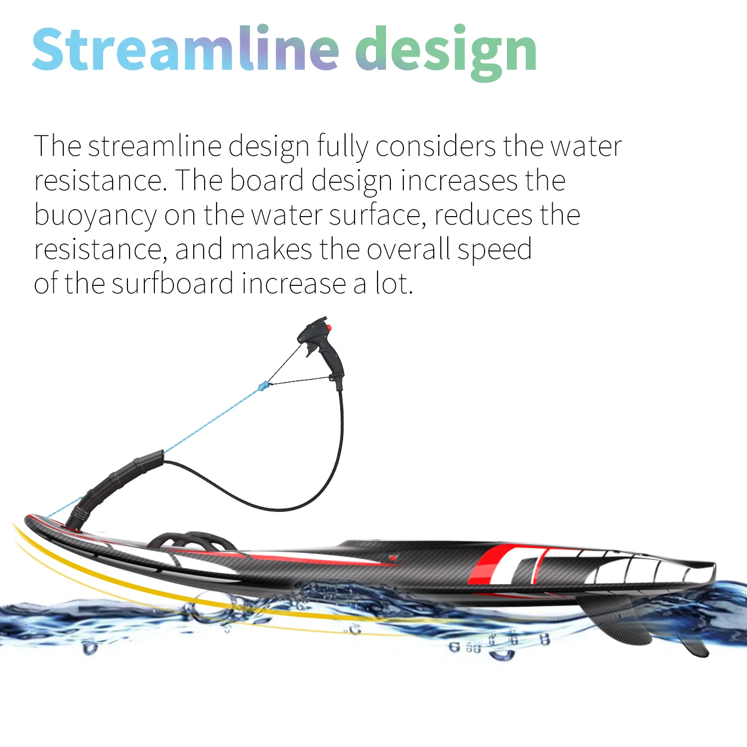 KOOTU Gasoline Surfboards Summer Jet Surfboards Lightweight Carbon Fiber Surfboards with 109cc Engine Electric Surfboards 3