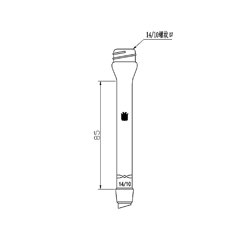 SYNTHWARE Micro fractionator, Thread joint 14/10, Effective length 100mm, Borosilicate glass, C221410A