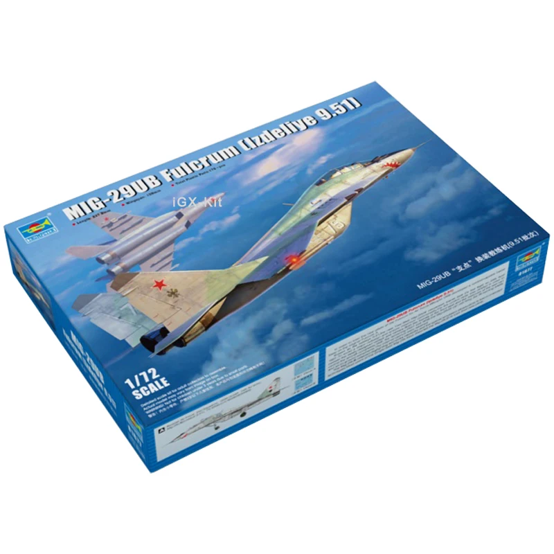 

Trumpeter 01677 1/72 русский Mig29 Mig-29 MIG-29UB Fulcrum Fighter Izdeliye 9.51 пластиковая сборка модель игрушка подарок строительный комплект