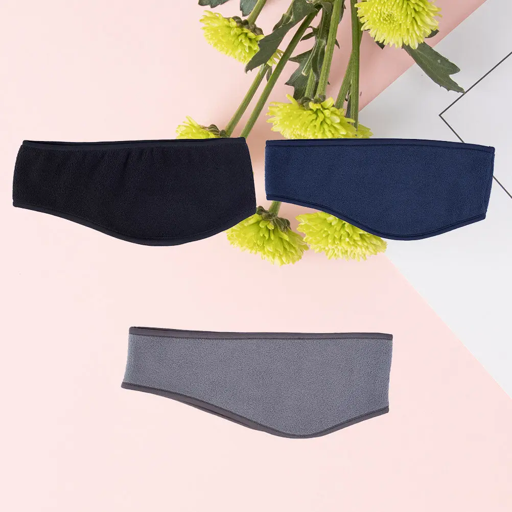 3Pcs 스포츠 귀 따뜻하게 유지하는 헤드 랩 겨울 사이클링을위한 탄성 소프트..