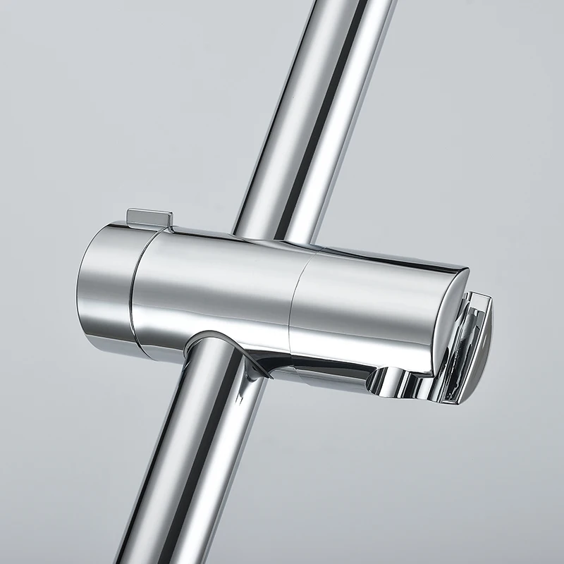 Height Adjustable Shower Bar Adjustable Shower Bracket Adjustable 7 Function Sliding Bar Wall Mount Shower Riser Slide Bar with Hand Held Shower Sliding Set Column