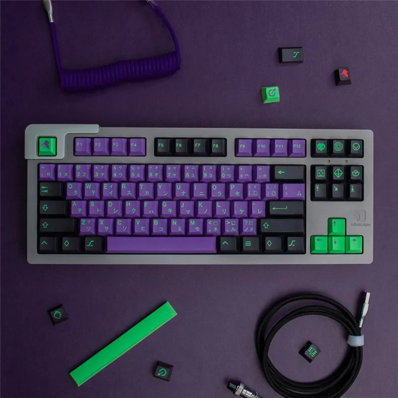 Gmk Eva Fairy Darling Yeeti Firs Love Theme Keycaps Dye-sub Pbt Cherry Profile Keycaps 7u Espaço para Alice Keyboard Hi75 Hi8 129152 Chaves - Imagem 3