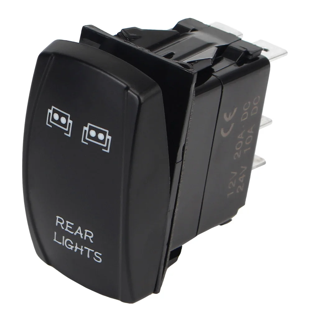Enhanced UTV Rear & Front LED Light with Rocker Switch and Horn - Illuminated Winch Control, DC12-24V