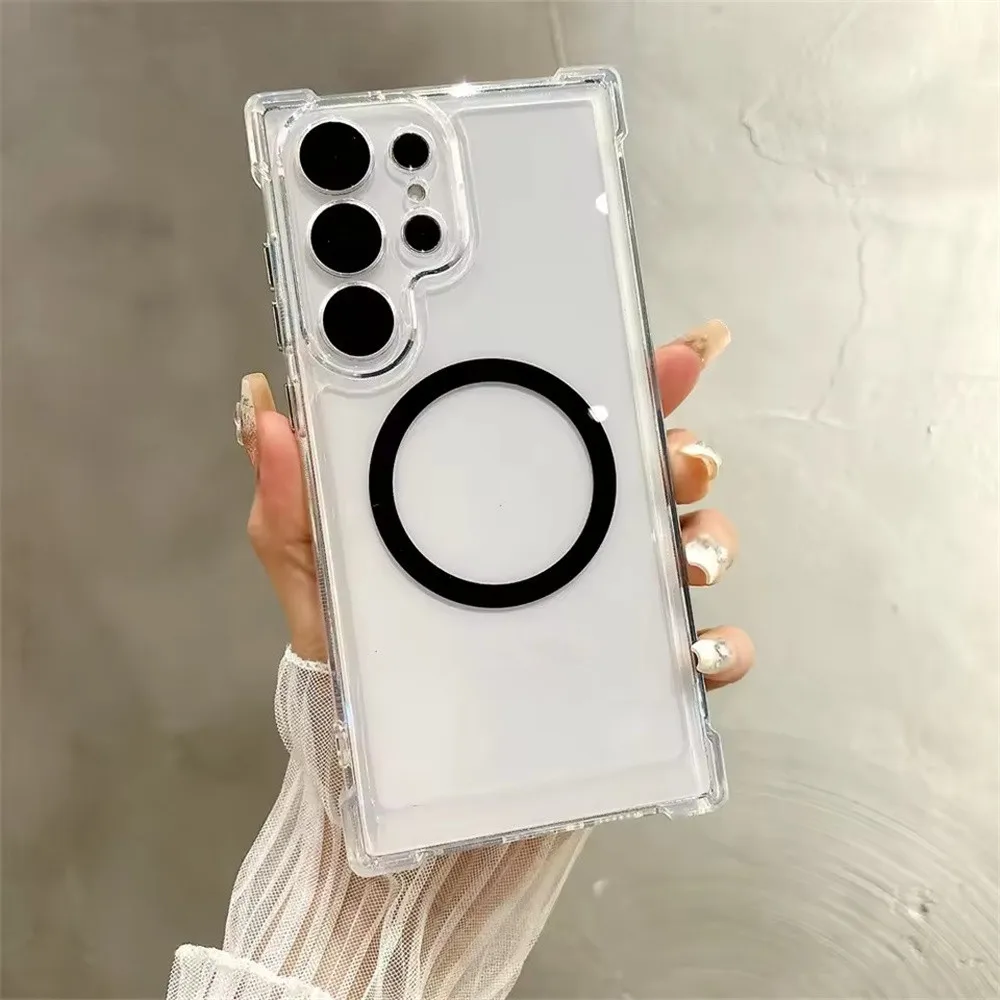 Ultra Clear Magnetic Phone Case with Shockproof Corner Protector