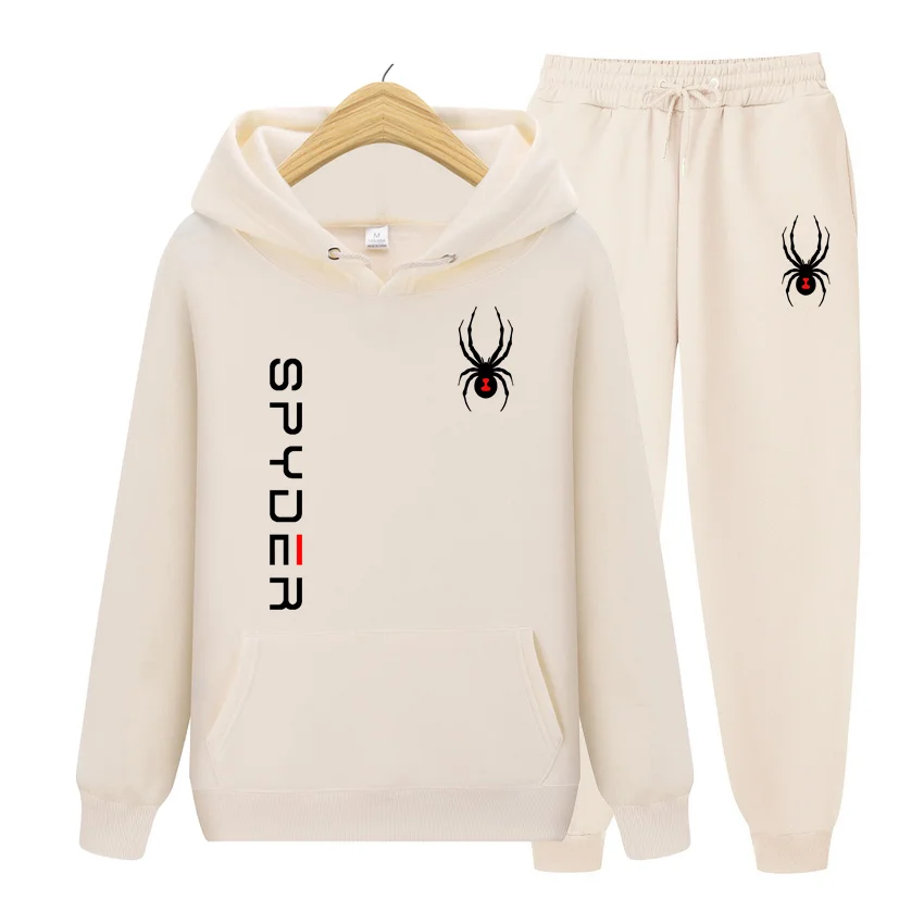 Men's Letter Printed Hooded Sweatshirt Pants Autumn Winter Suit for Sports Set Tracksuit Set Outdoor Suit Set