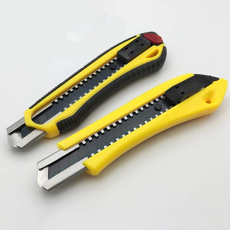 

Retractable Utility Knife 18mm Durable Stainless Steel Blade 6/6.3/ 6.4 /6.5 Inch Paper Knife Stationery School