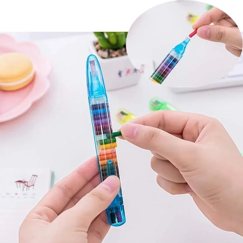 1Pcs 20-color Children's Drawing Pens Creative Stationery Crayons Baby Funny Education Paint Graffiti Pen Colores Profesionales colored crayons children painting supplies