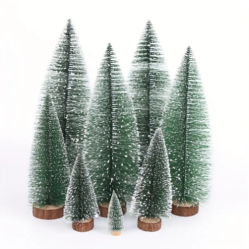 Christmas tree ornaments Artificial Mini Wooden Christmas Tree Small Cedar Pine For Home Room Decor Halloween Party New Year Navidad Ornaments